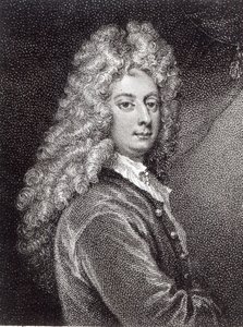 William Congreve (1670-1729) grabado por P.W.Tomkins de Godfrey Kneller